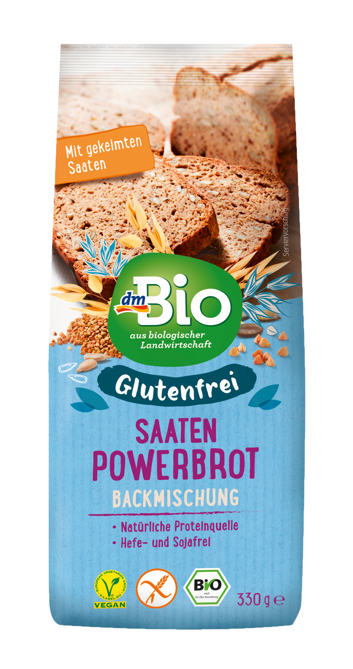 dmBio glutenfreies Saaten Powerbrot Backmischung (330 g): 3,45 €