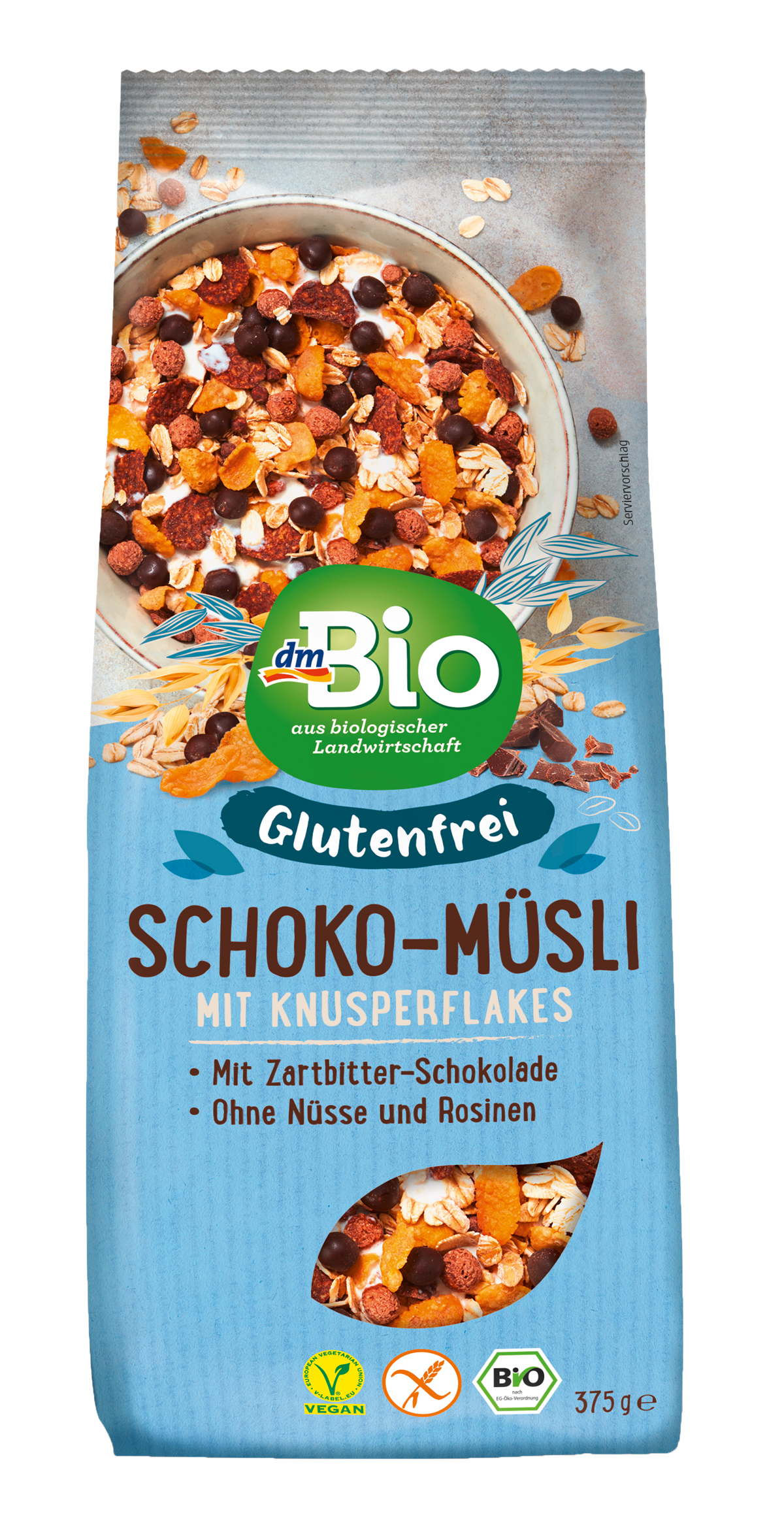 dmBio glutenfreies Schoko-Müsli (375 g): 2,95 €