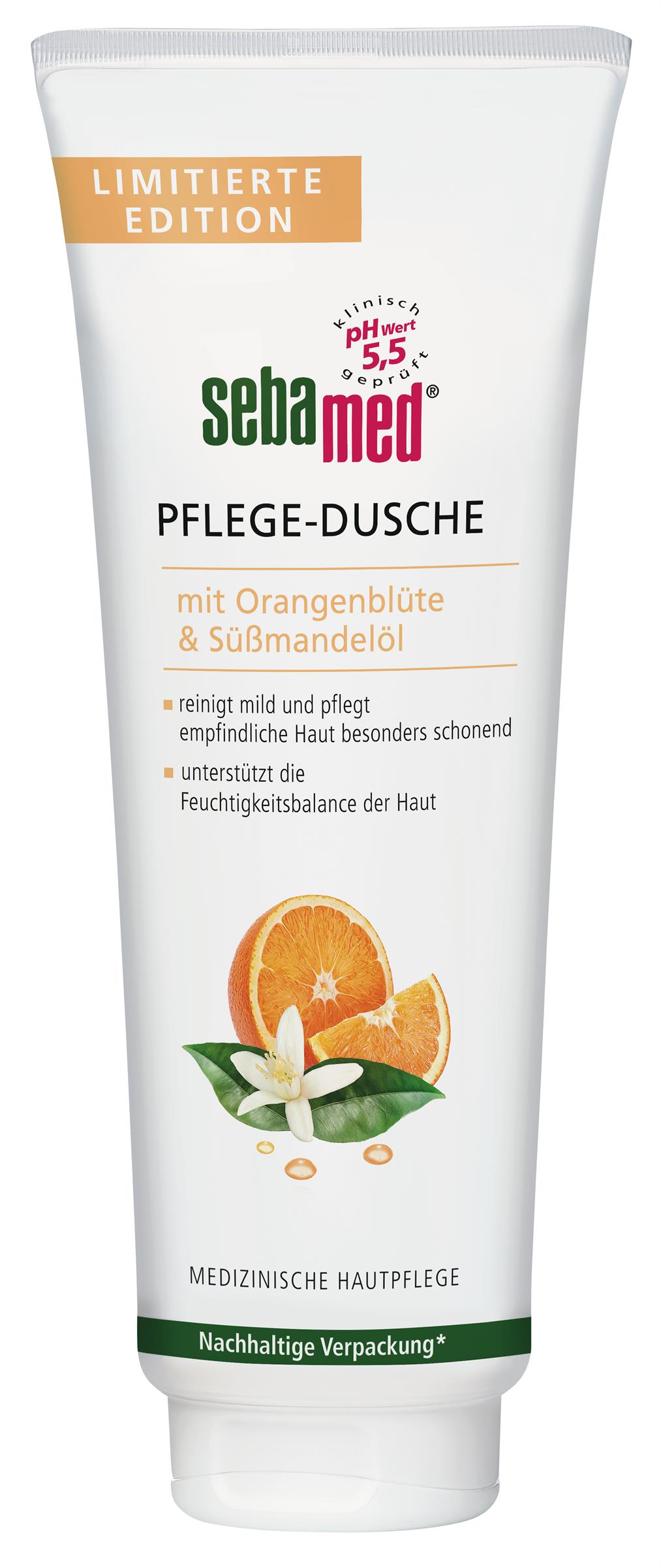sebamed Pflege-Dusche mit Orangenblüte & Süßmandelöl (250 ml): UVP 3,95 Euro