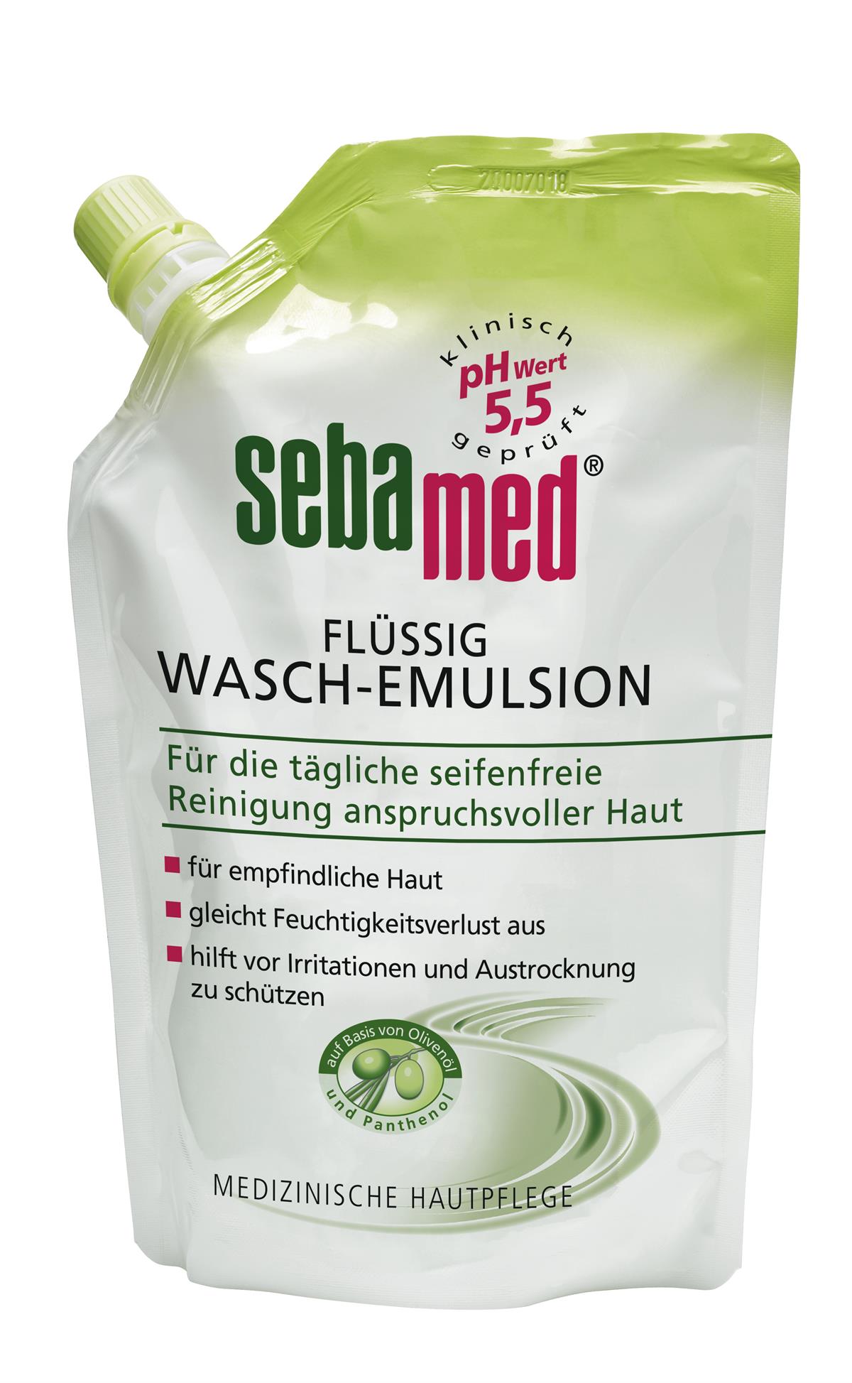 sebamed Flüssig-Wasch-Emulsion mit Olive Nachfüllbeutel (400 ml): 4,75 EUR