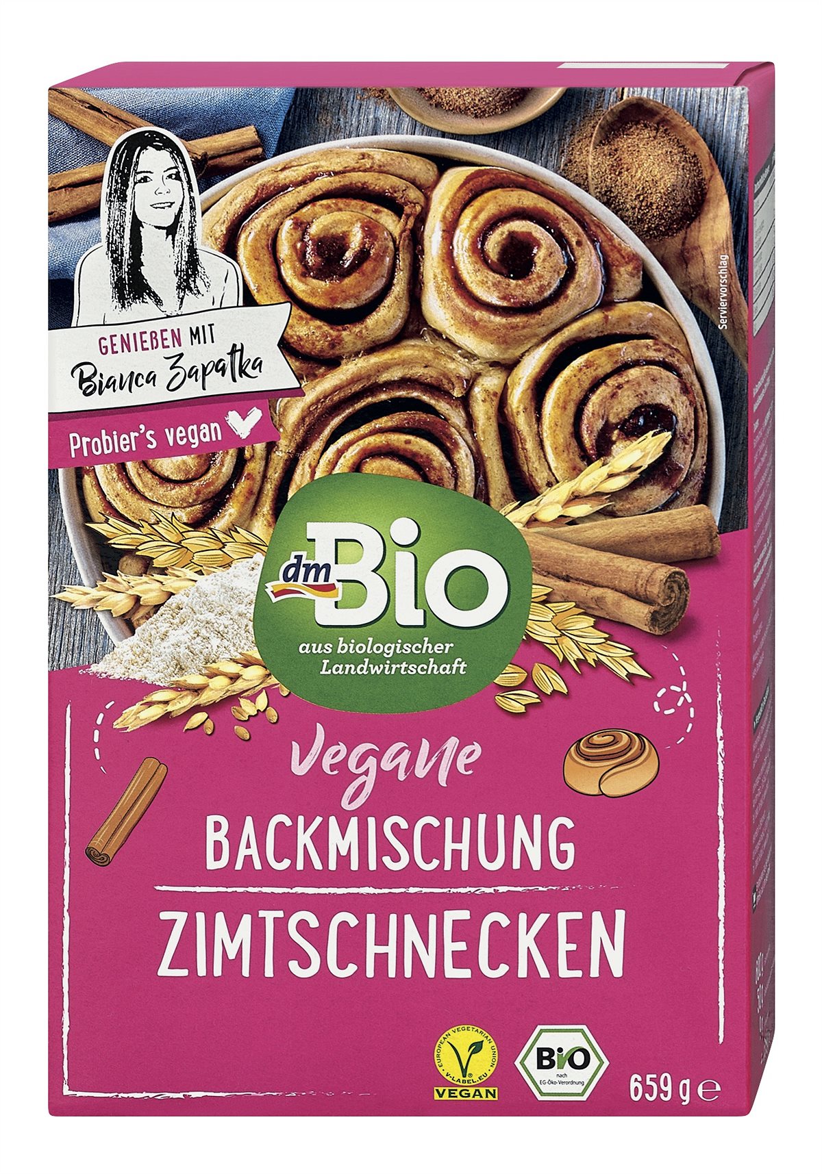 dmBio Vegane Zimtschnecken Backmischung 659g 2,95 Euro