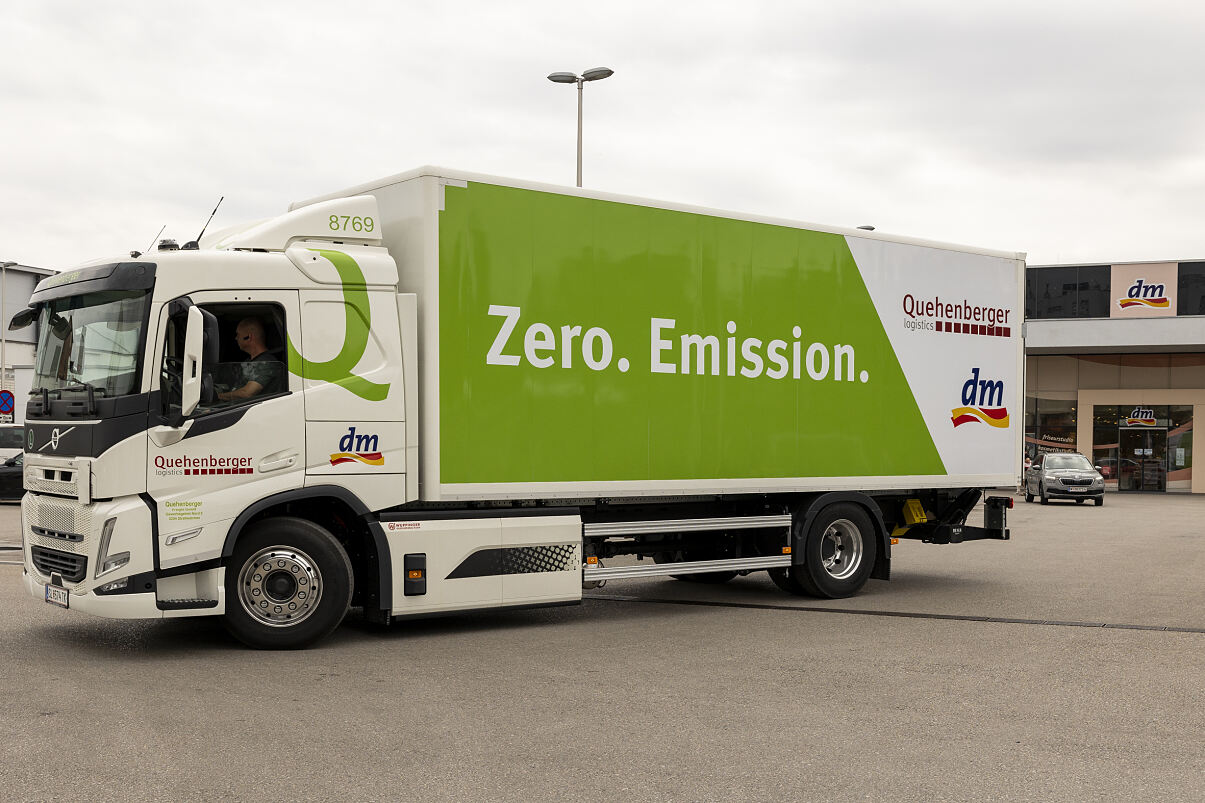 E-Lkw: Abgasfreie und CO2-neutrale Filialbelieferung in Wien