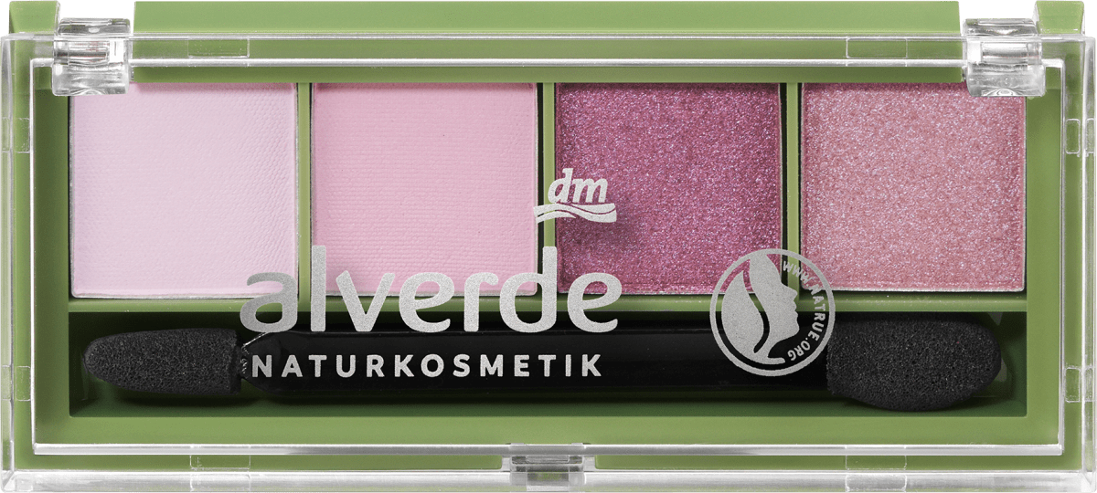alverde NATURKOSMETIK Lidschattenpalette Quattro 98 Lavender Dream